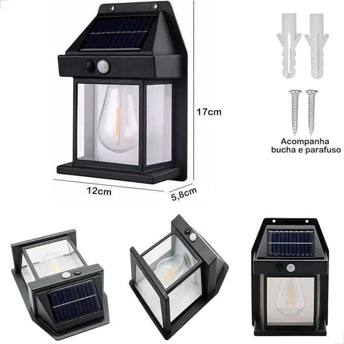 Luminária de Led Solar Inteligente À Prova d'água