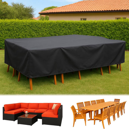Capa Impermeável Retangular para Móveis Externos Preta