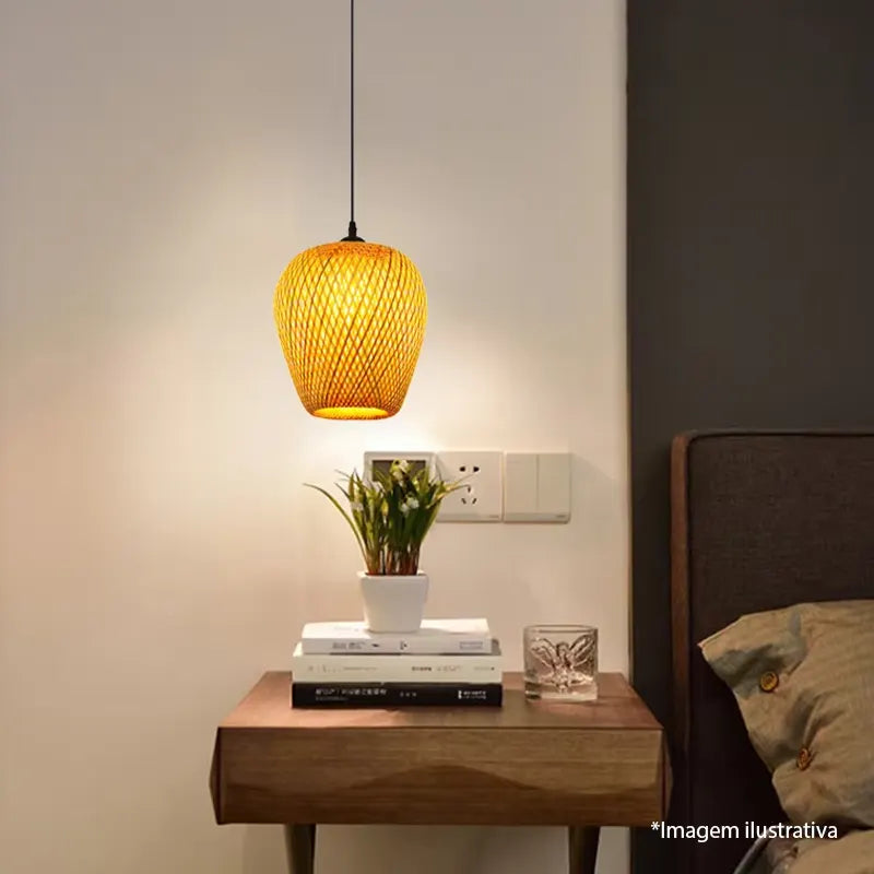 Luminária Pendente Bambu