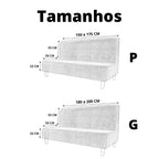 Capa para Sofá Cama sem braço Reclinável - Vinho